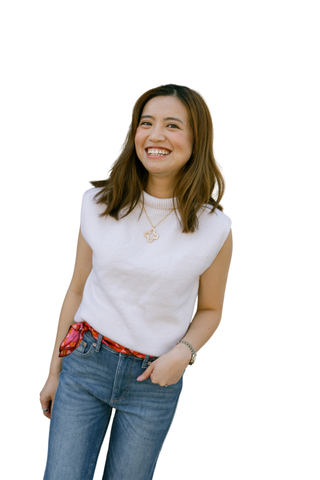 Kerisma Ace Top in White Lotus featuring a lightweight knit with cap sleeves and a crew neckline.