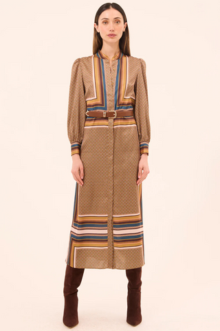 Nancy Dress, Tile Scarf & Allover