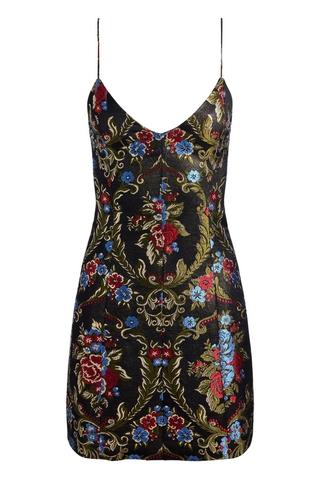 Tayla Structured Mini Dress, Black/Multi