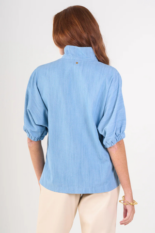 Poppy Top, Denim Chambray