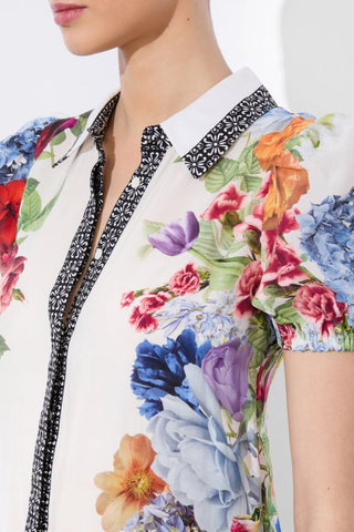 Claire Mini Dress, Garden Brunch Off White