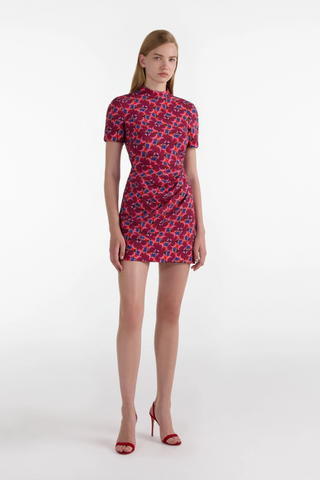 Draped Min Dress, Quail Magenta