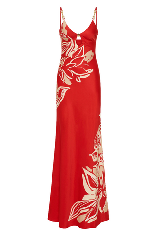 Tallara Maxi Dress, Red Multi