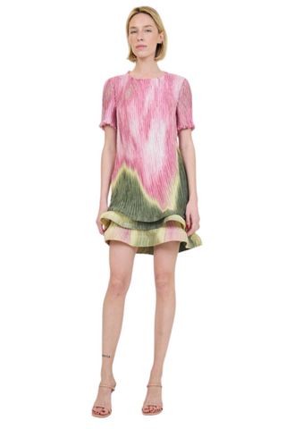 Zenon Mini Dress, Olive Sunset