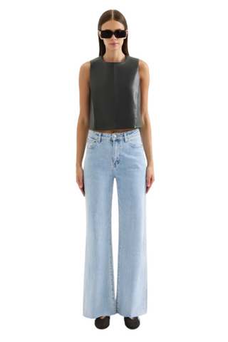 Beaumont Leather Top, Black