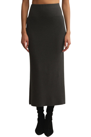Eloise Sweater Skirt, Charcoal Heather