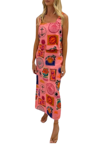 Dillon Skirt, Coral Conversation