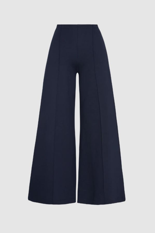 Ponte Wide Leg Pant, Navy