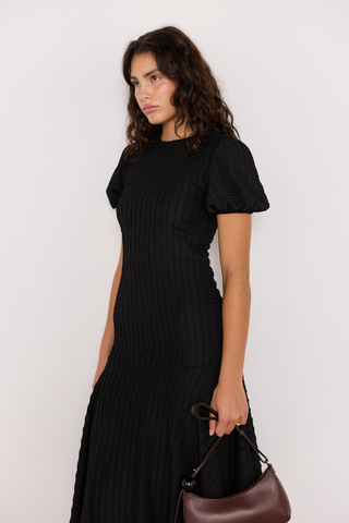 Anais Midi Dress, Black