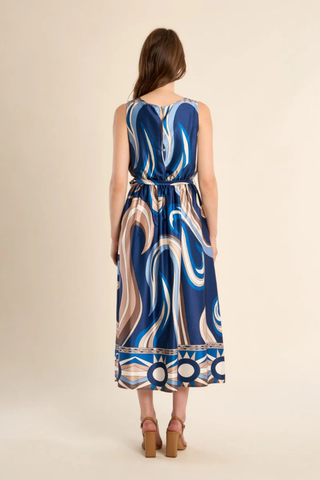 Silk Maxi Dress, Navy Athena
