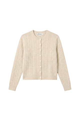Medina Pointelle Cardigan, Cloud
