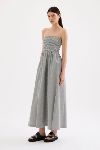 Quinn Maxi Dress, Black Stripe