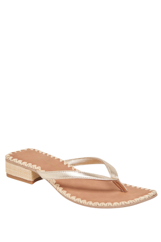 Barty Sandals, Gold Leather