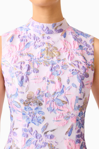 Marlene Shift Mini Dress, Gold Multi