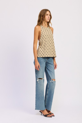 Hadley Top, Tan Black