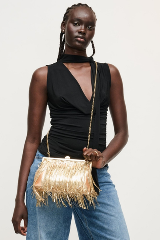 Celestia Evening Bag, Gold