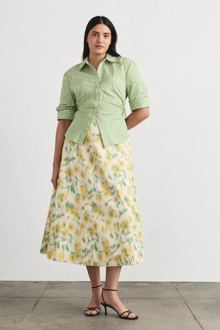 Winslet Top, Asparagus/Optic White