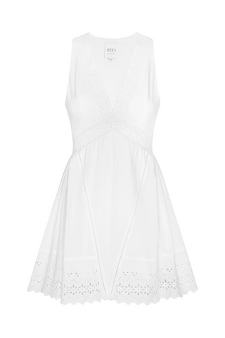 Cicely Dress, Cream Eyelet