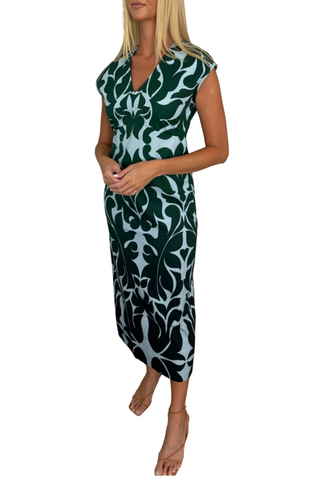 Holly Midi Dress, Blue Lagoon