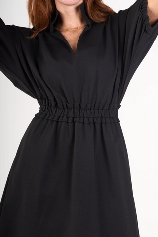 Palmer Dress, Black Ponte