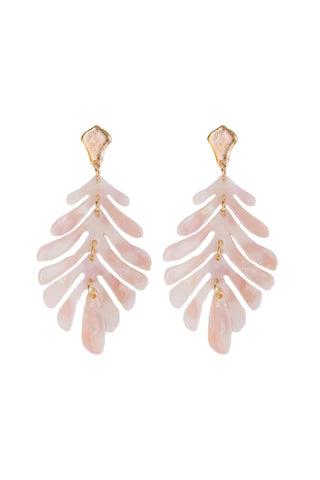 Petite Palm Earrings, Pink