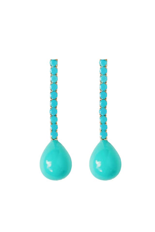 Swingy Statement Earrings, Turquoise