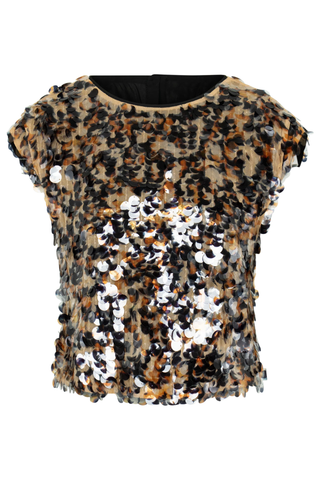 Hatti Tank, Tortoise Shell Sequin