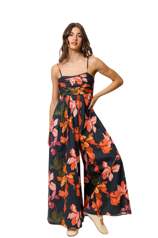 Ottie Jumpsuit, Navy Iris Multi