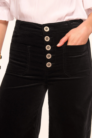Velvet Cindy Wide Pant, Black