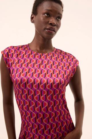 Lydia Dress, Geo Sixty Satin