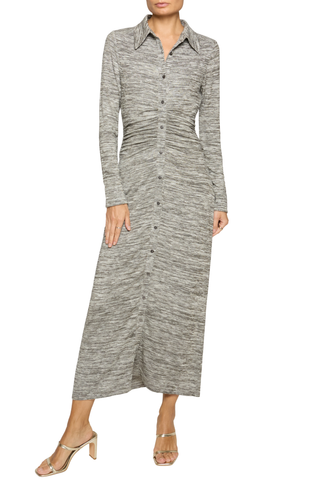 Rachelle Dress, Black/White Space Dye