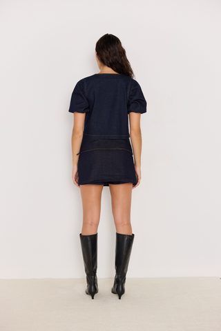 Raya Wrap Skort, Indigo