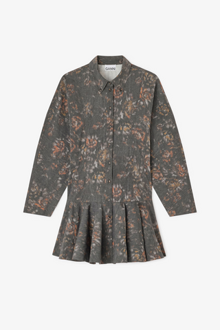 Buttoned Mini Dress, Phantom