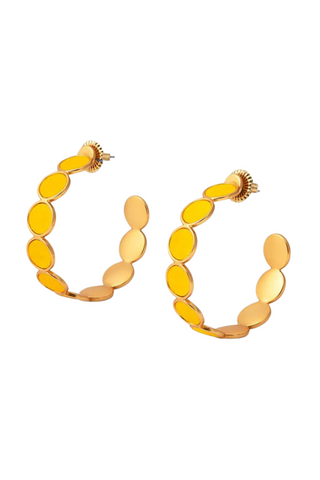 Behring Point Hoop Earring