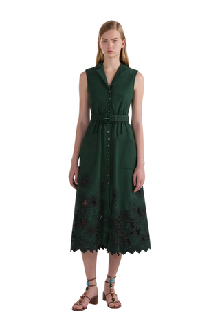 Kirat Dress, Pine Green