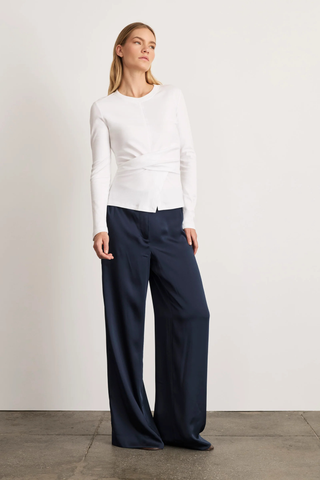 Kelsey Long-Sleeve Top, Optic White