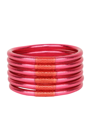 Pink All Weather Bangles, Set of 6