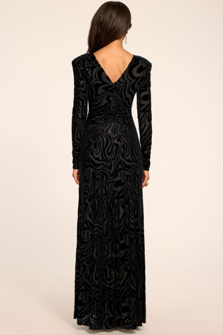 April Dress, Black Swirl