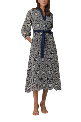 Ralston Dress, Navy/Ivory