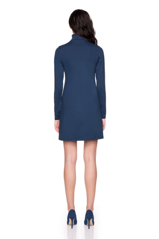 Mock Neck Dress, Eclipse