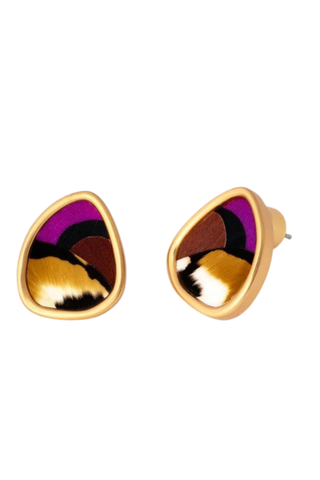 Violet Organic Stud Earring