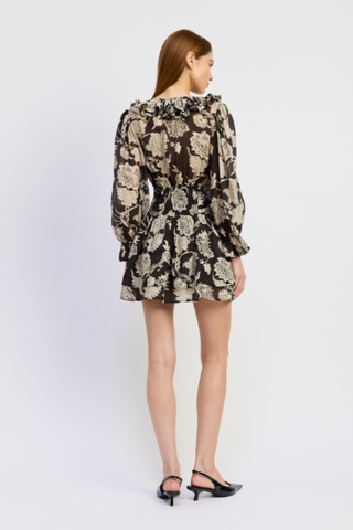 Elisabet Mini Dress, Black Ivory