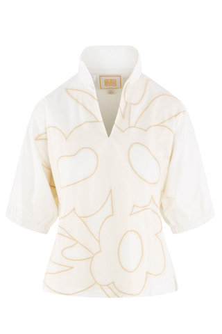 Poppy Top, Beige Bloom