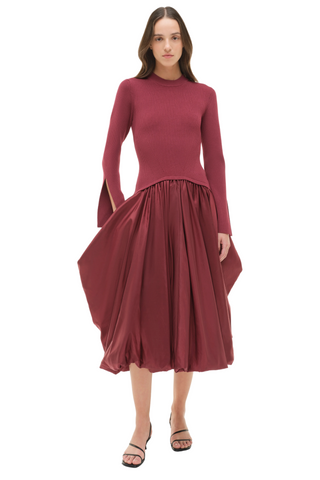 Kenlie Midi Dress, Cranberry