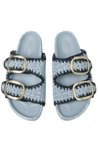 Theo Sandal, Light Blue/Black