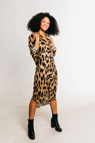 Girlfriend Midi Dress, Cheetah