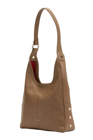 Tim Med Handbag, Dune/Silver