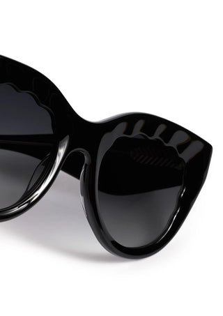 Charlotte Sunglasses, Black + Crystal