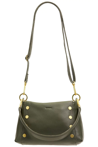 Bryant Med Handbag, Olive/Gold