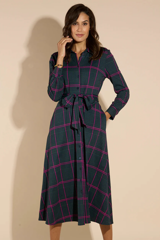 Kitty Maxi Dress, Glen Plaid Pine